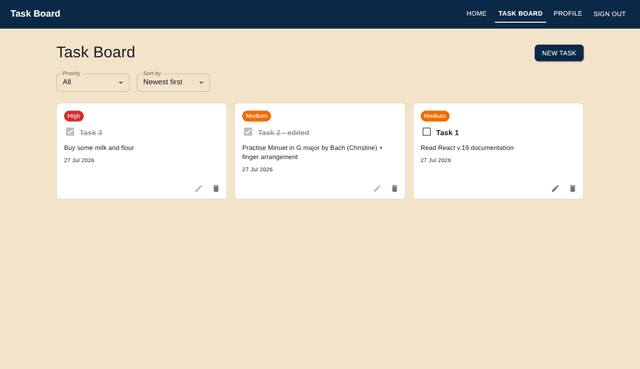 Task Board website image